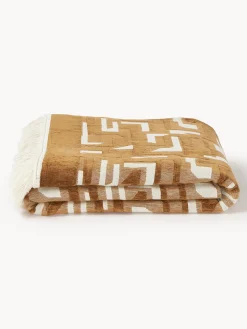 Copriletto jacquard con frange Fran