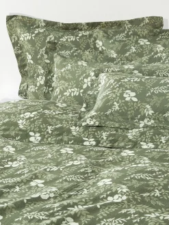 Copripiumino con stampa foglie Pola