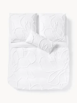 Copripiumino in cotone percalle con design trapuntato Madeline