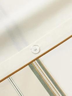 Copripiumino in cotone percalle a quadri con bordino Scarlet