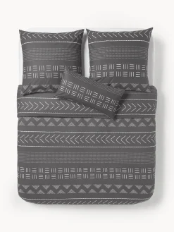 Copripiumino in cotone percalle con motivo boho Kohana