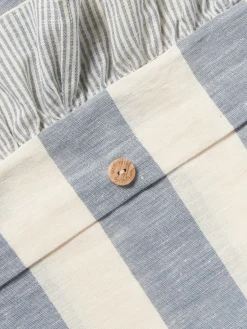 Copripiumino in lino e cotone con volant Posie