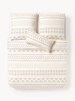 Copripiumino in cotone percalle con motivo boho Kohana