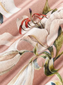 Copripiumino in raso di cotone con stampa floreale Flori