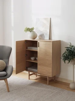 Credenza alta in legno di quercia Diana