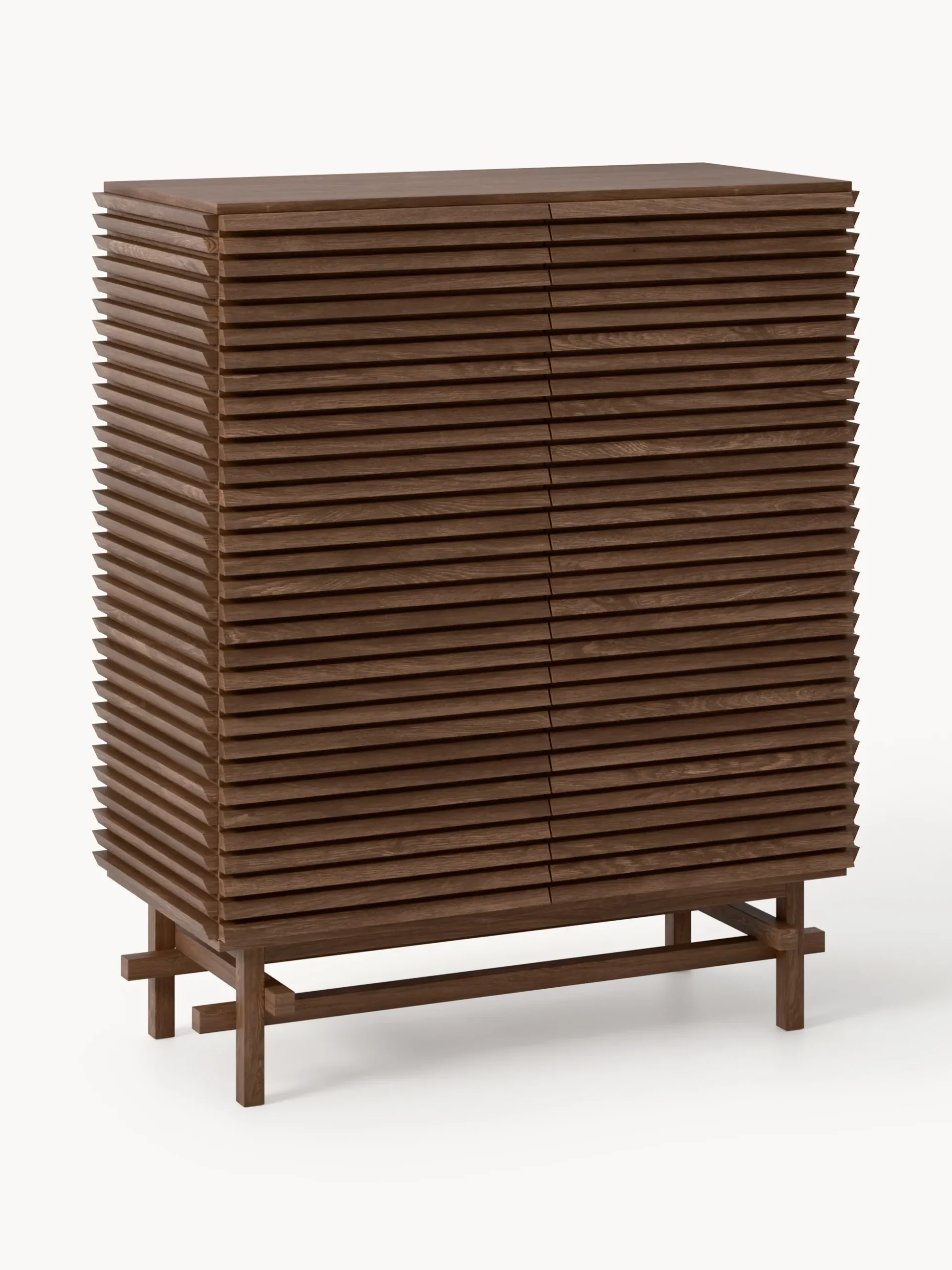 Credenza alta in legno di quercia Pierce