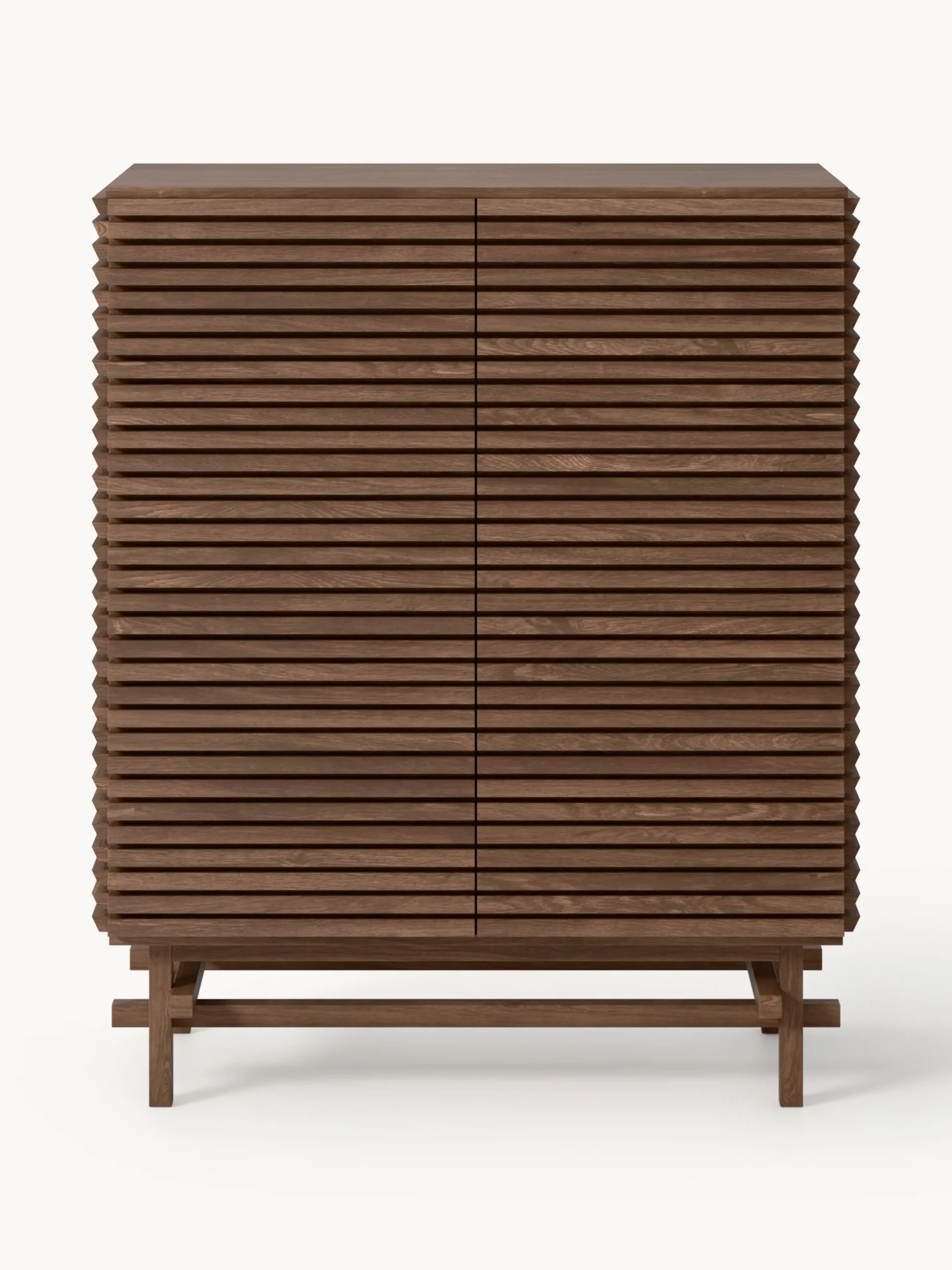 Credenza alta in legno di quercia Pierce