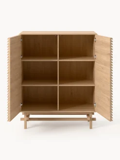 Credenza alta in legno di quercia Pierce