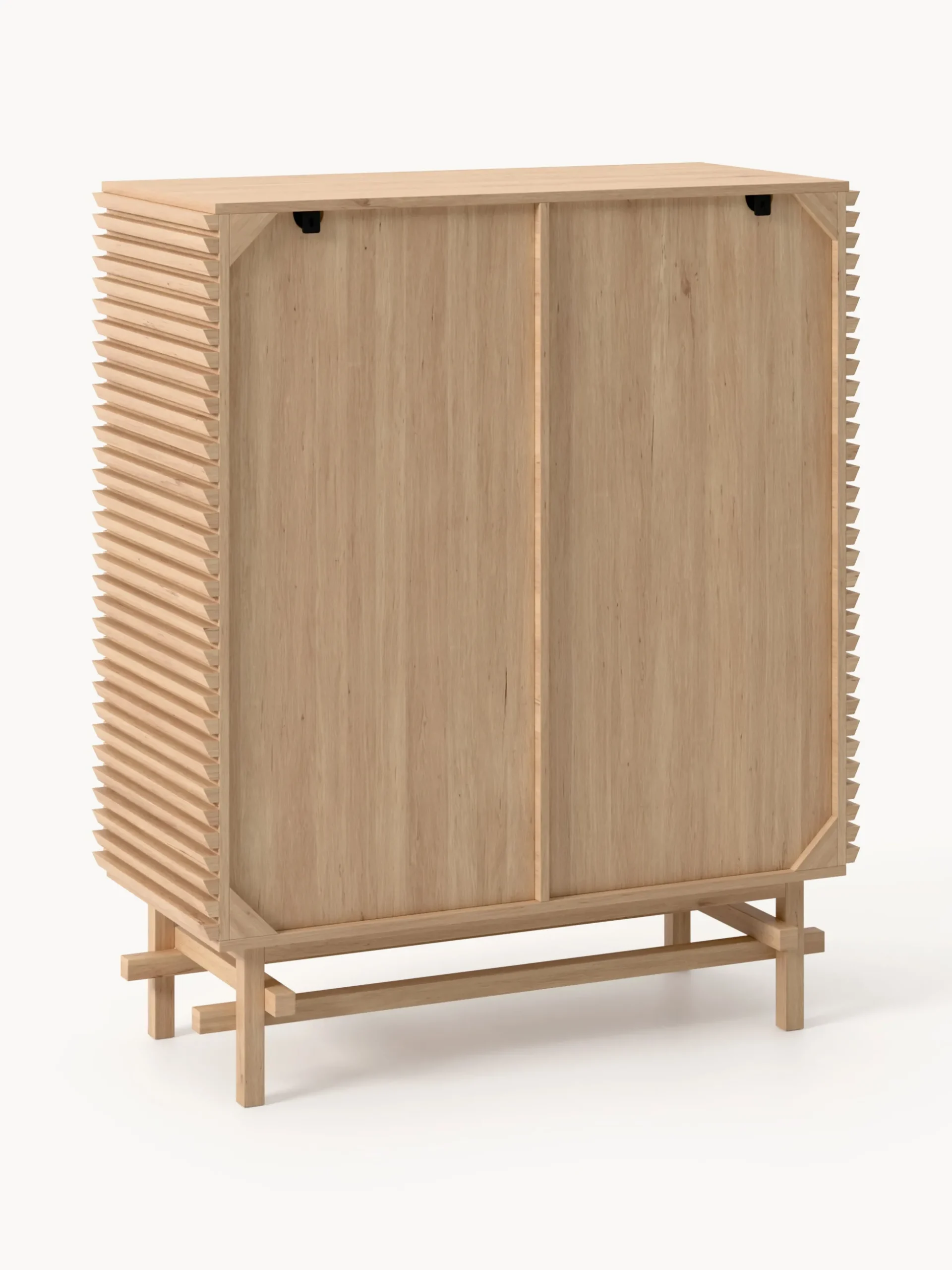 Credenza alta in legno di quercia Pierce