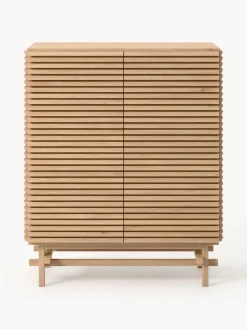 Credenza alta in legno di quercia Pierce