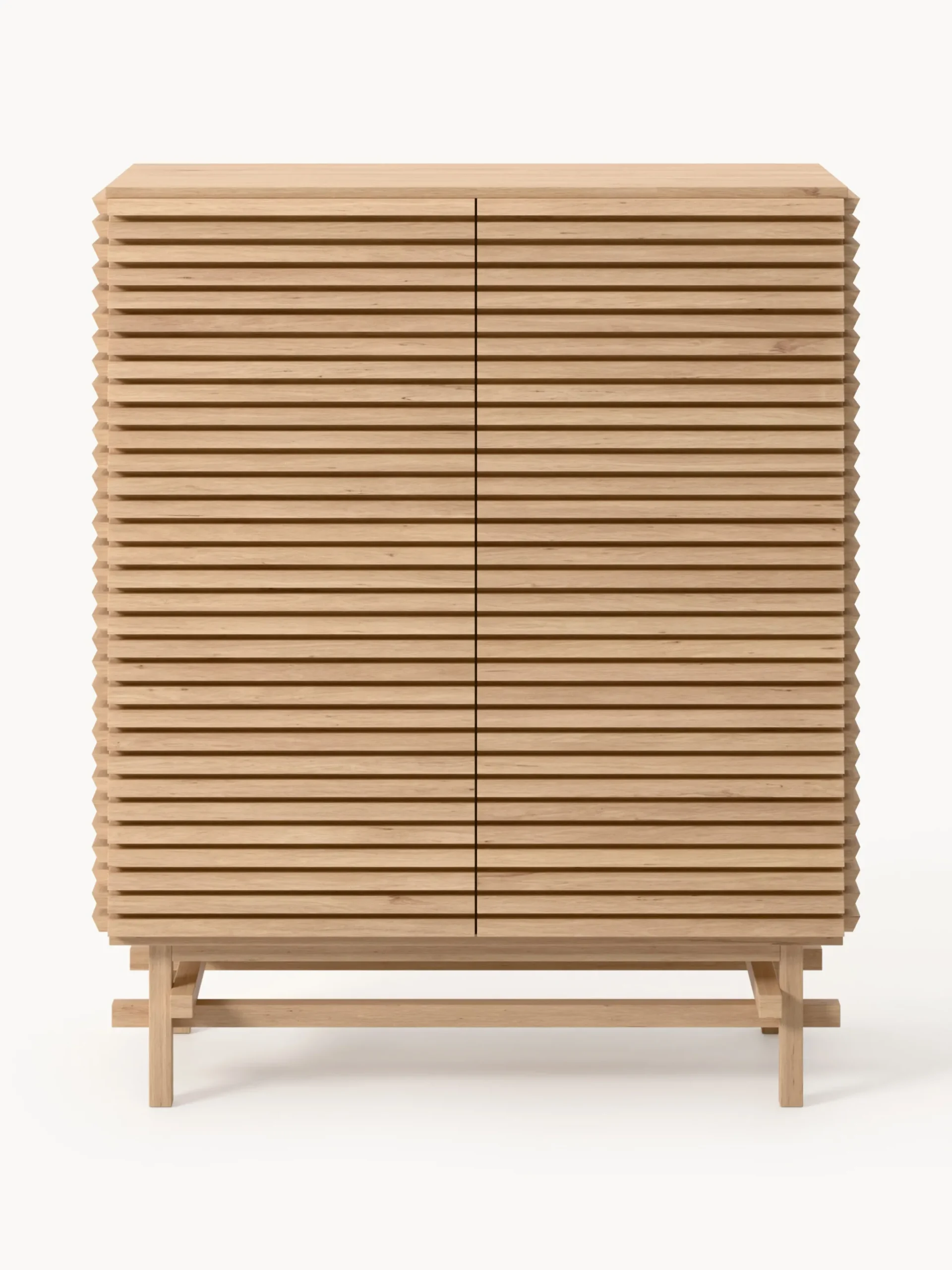 Credenza alta in legno di quercia Pierce