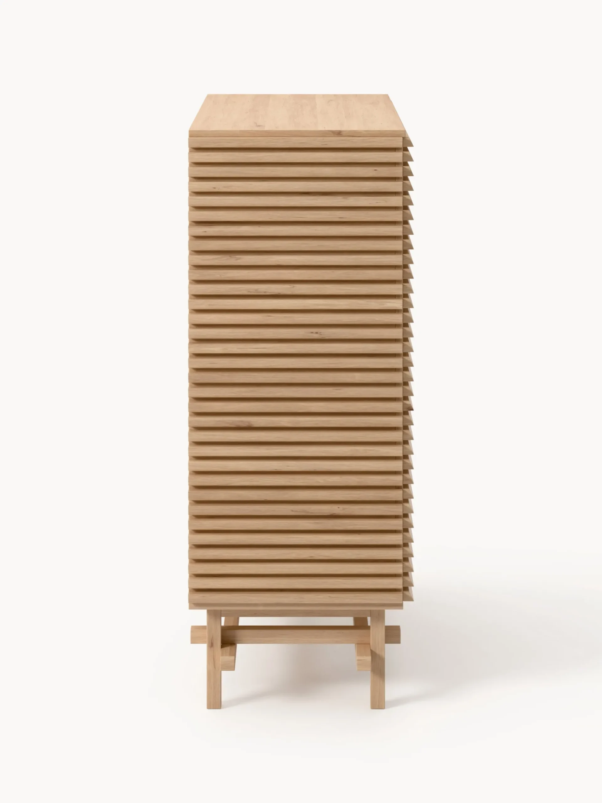 Credenza alta in legno di quercia Pierce