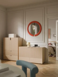 Credenza alta in legno Sato