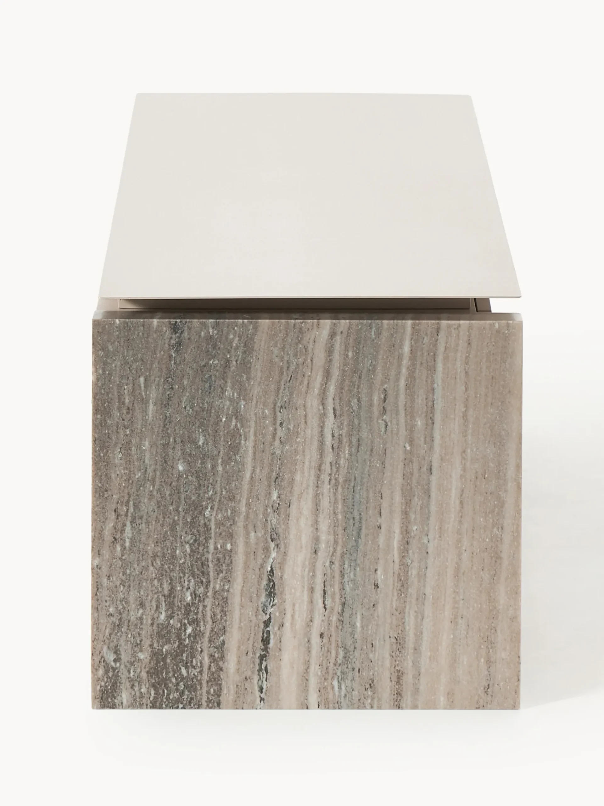 Credenza bassa in marmo e metallo Bruce