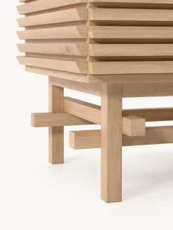 Credenza bassa piccola in legno di quercia Pierce