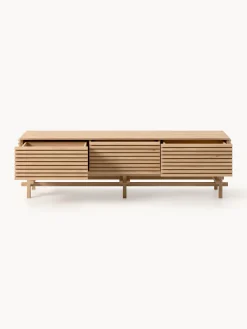 Credenza bassa piccola in legno di quercia Pierce