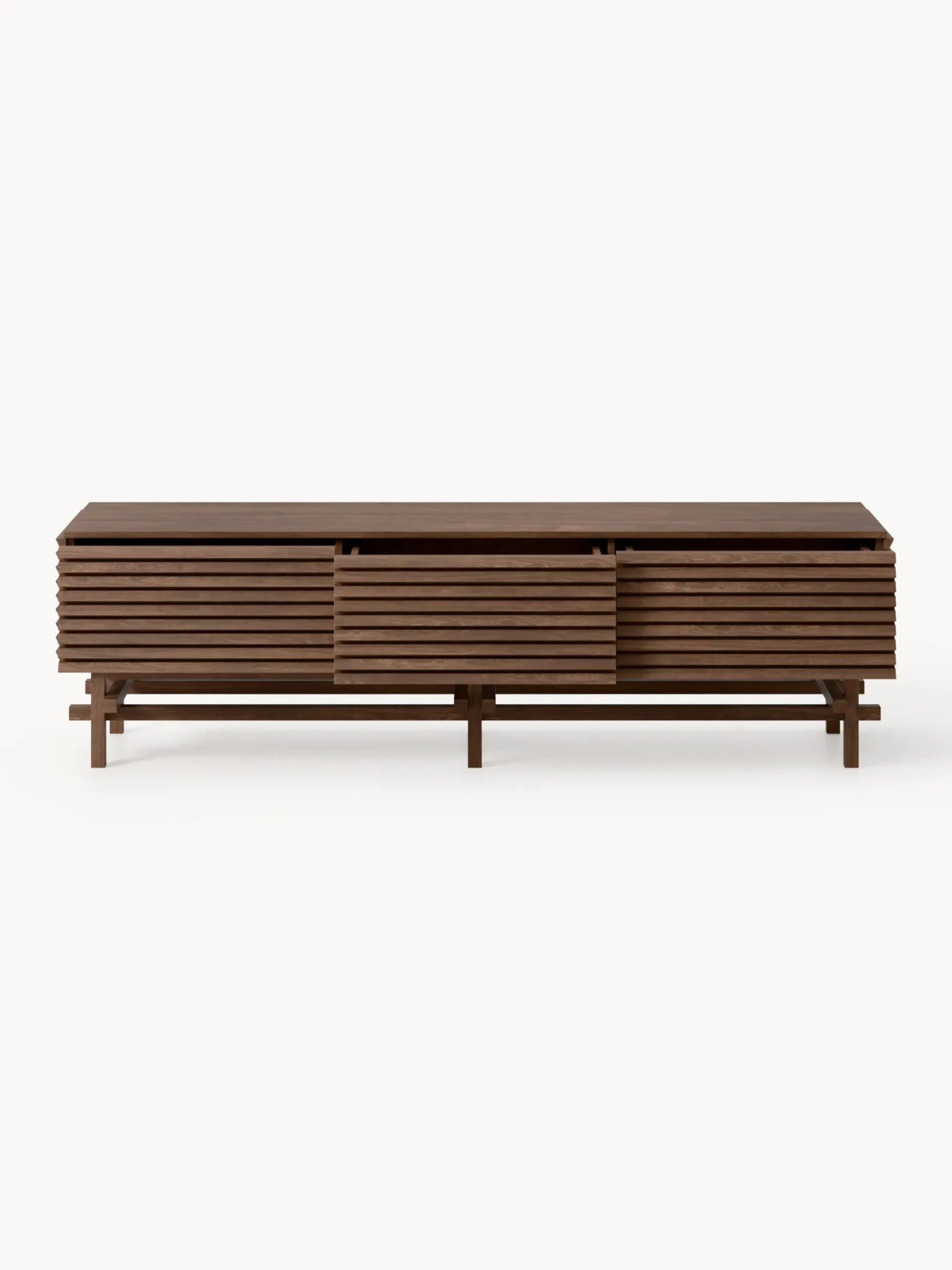 Credenza bassa piccola in legno di quercia Pierce