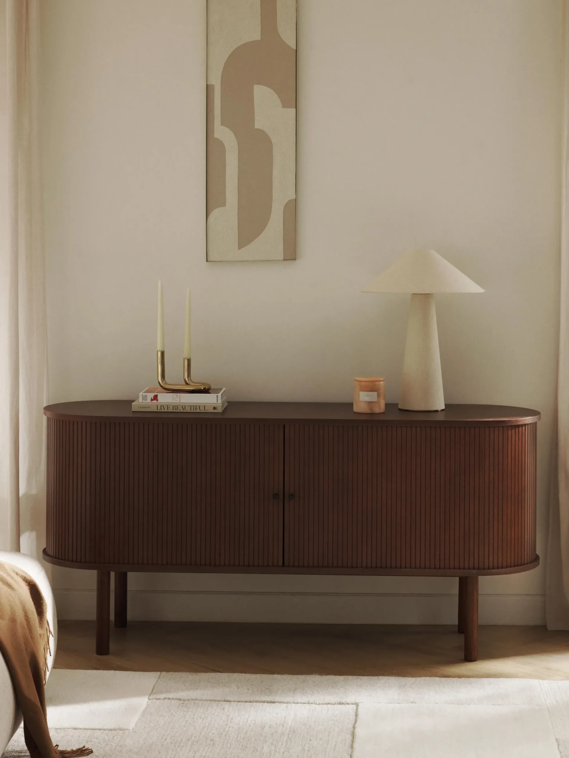 Credenza con frontale millerighe Calary