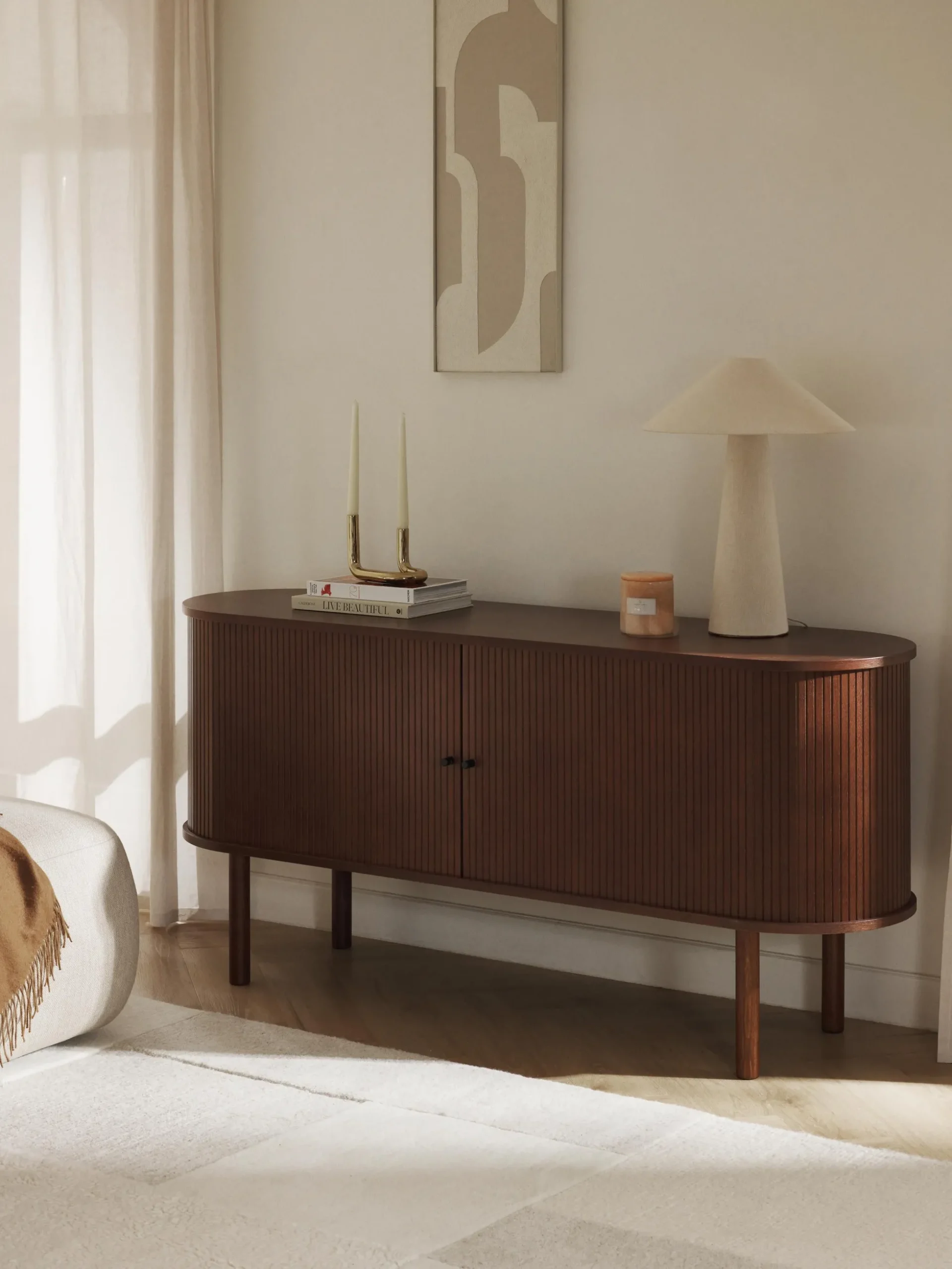 Credenza con frontale millerighe Calary