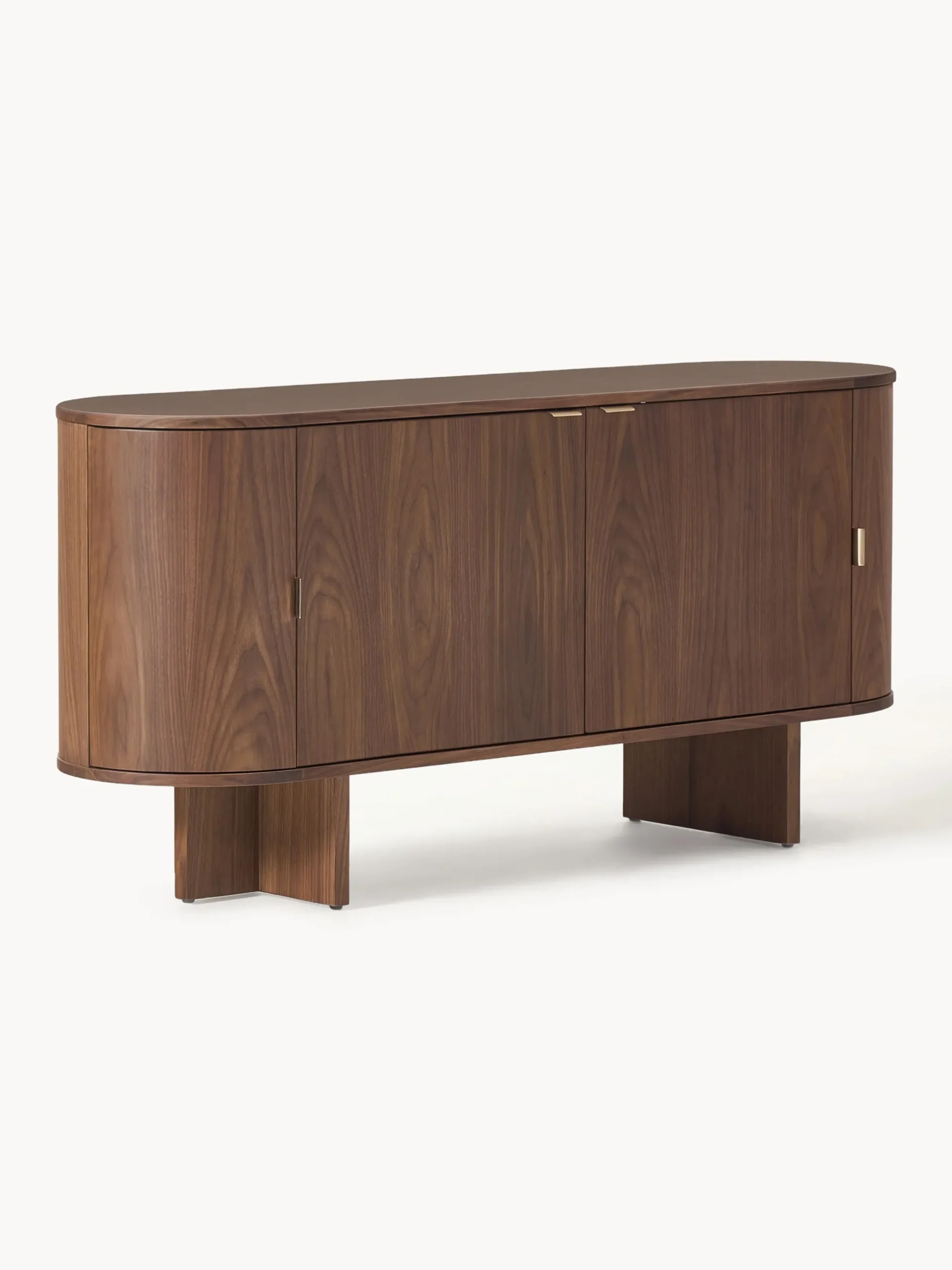 Credenza in legno con angoli arrotondati Zumi