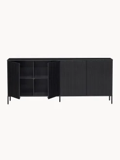 Credenza in legno di pino scanalato Avourio