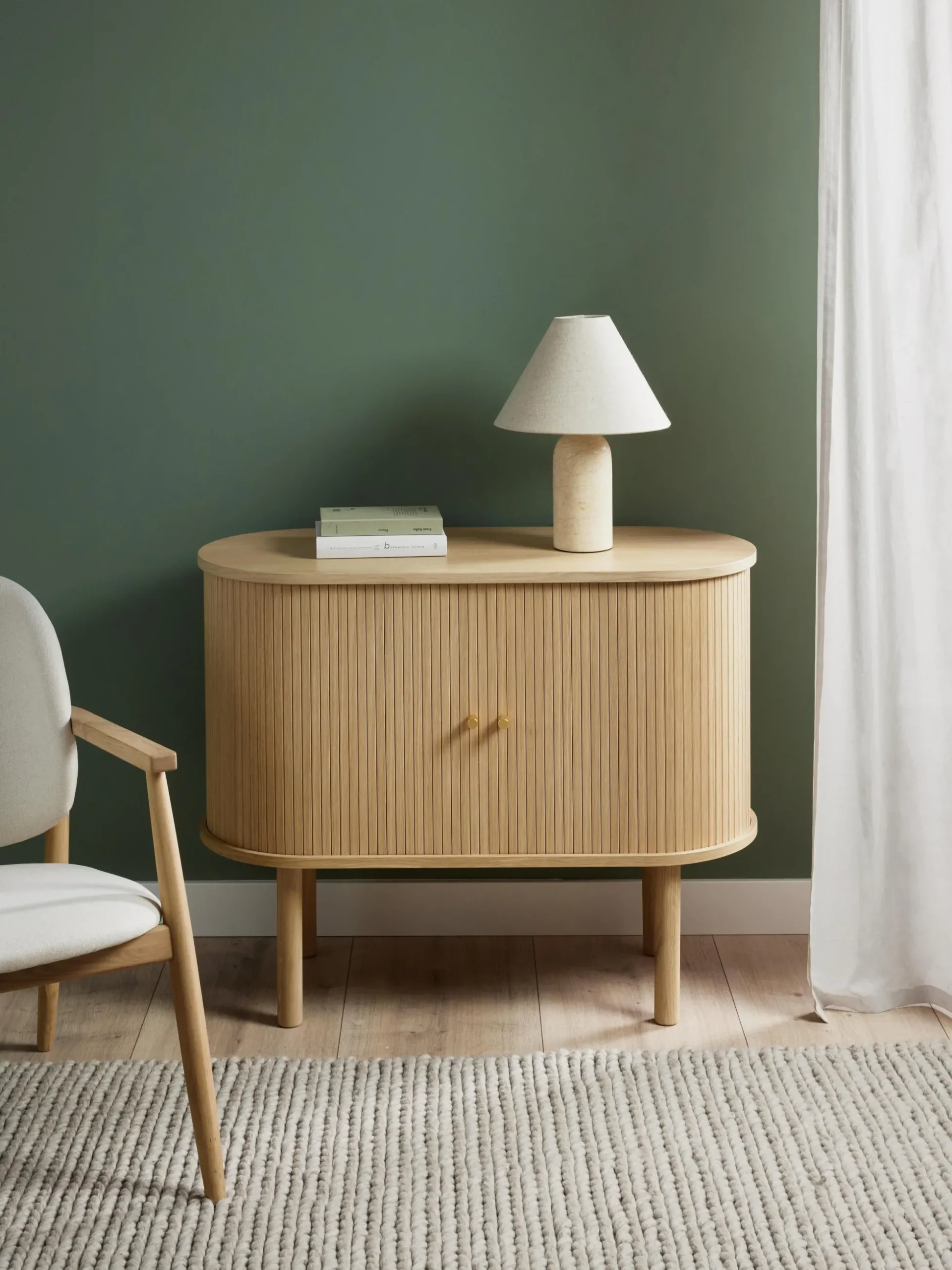 Credenza piccola con frontale millerighe Calary