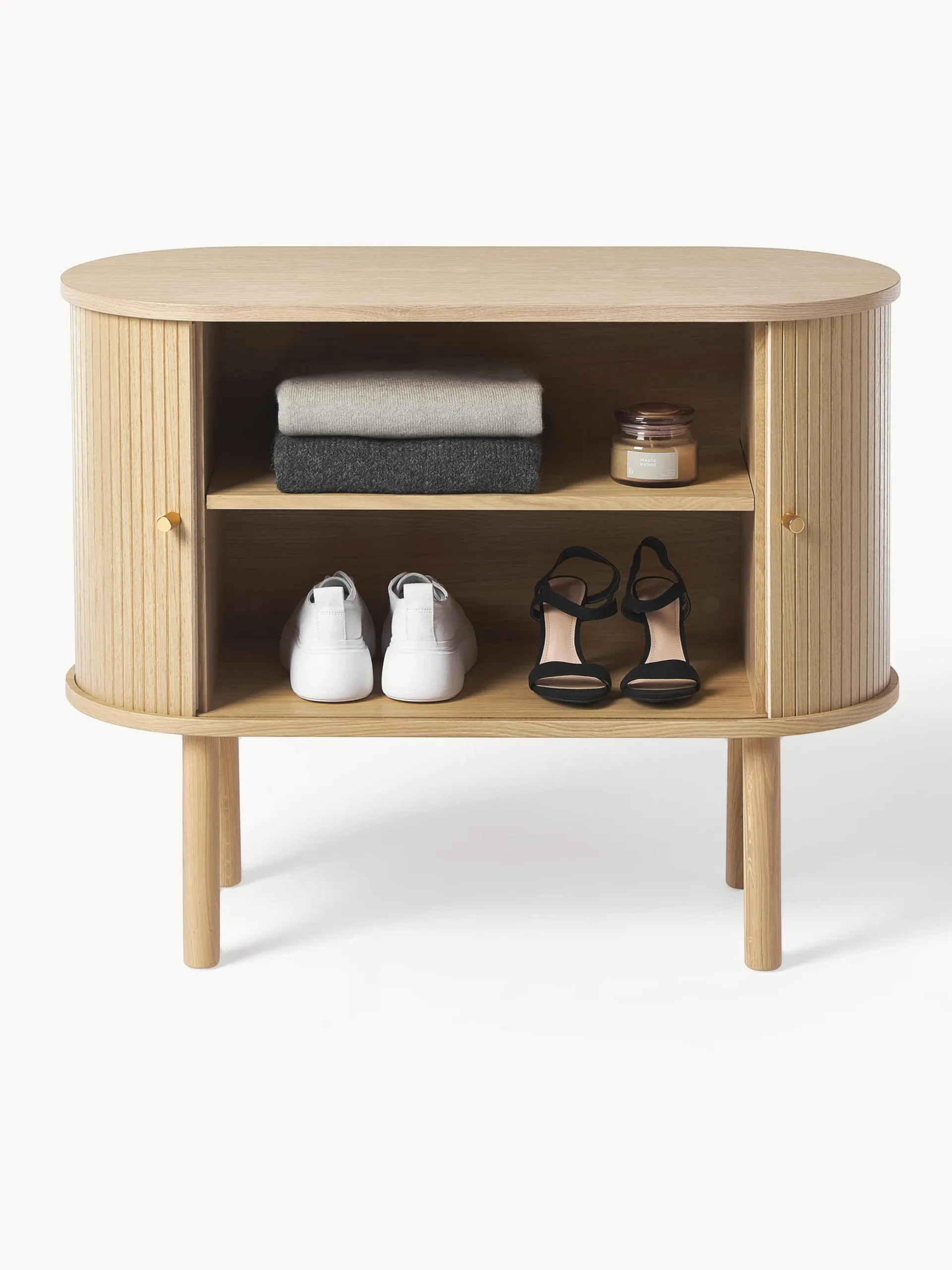 Credenza piccola con frontale millerighe Calary