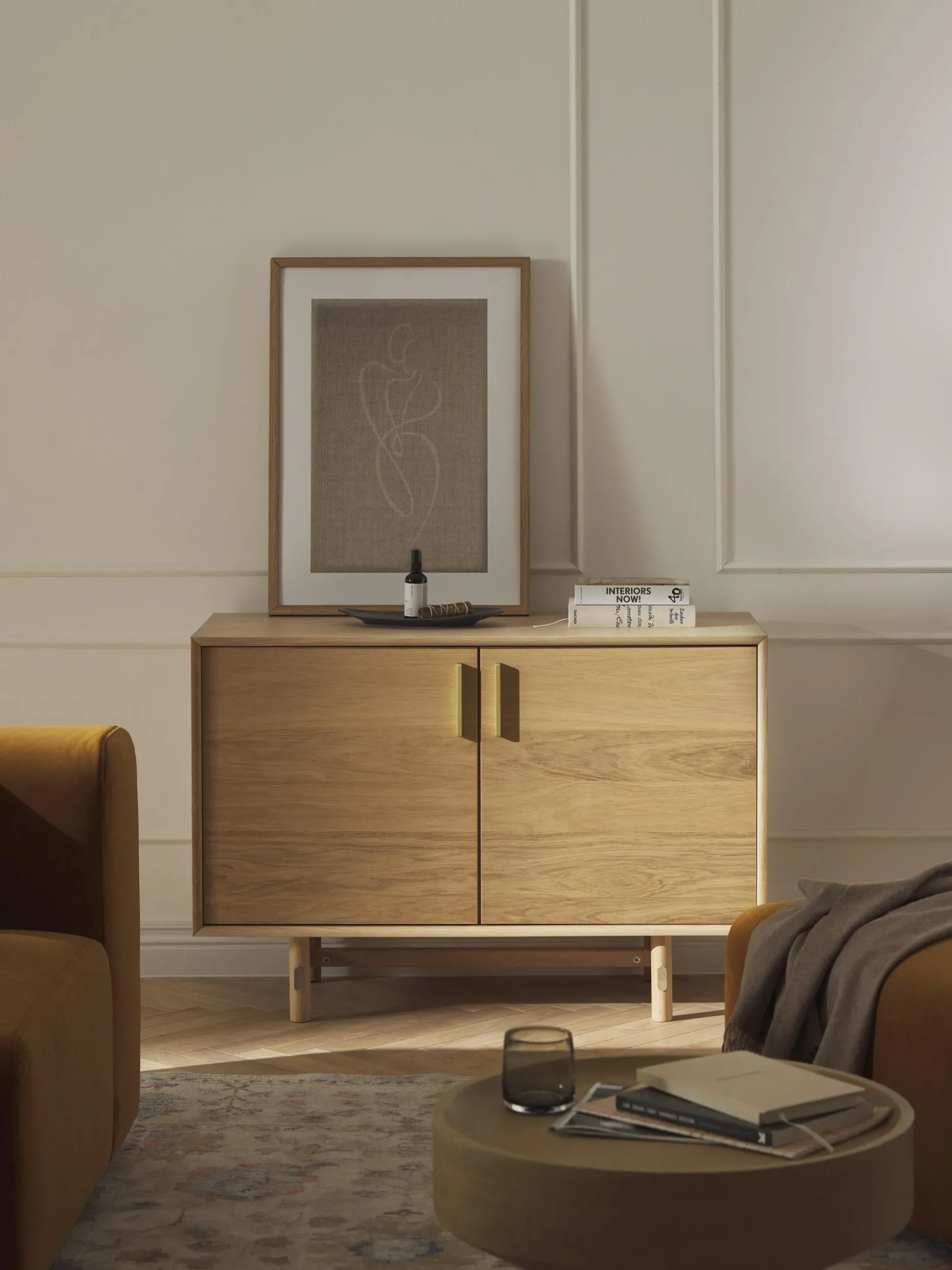 Credenza piccola in legno di quercia Diana