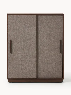 Credenza alta in legno con frontale imbottito Wisp