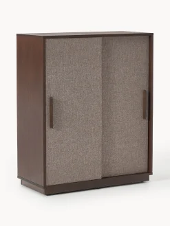 Credenza alta in legno con frontale imbottito Wisp