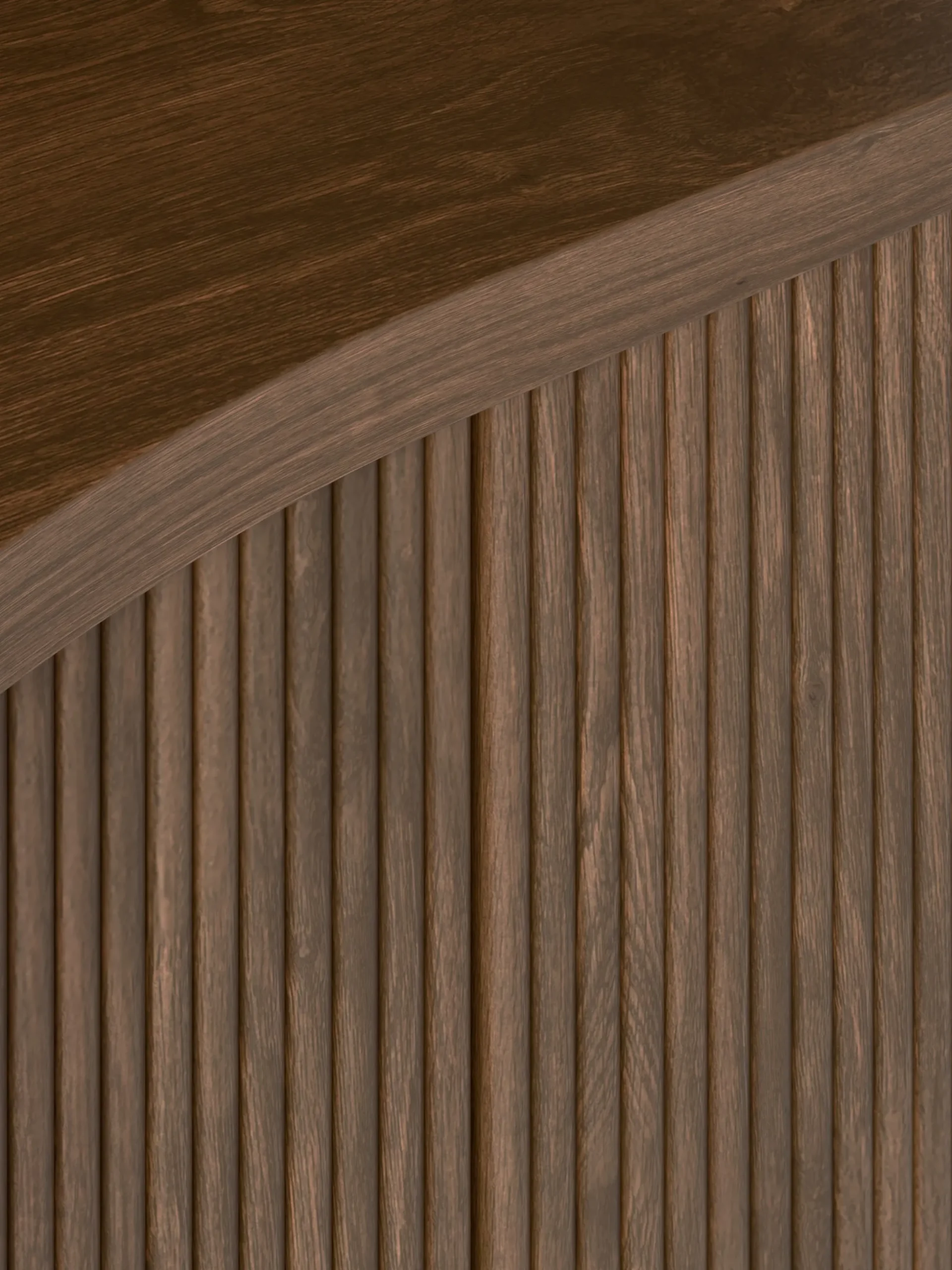 Credenza alta in legno di quercia Soley