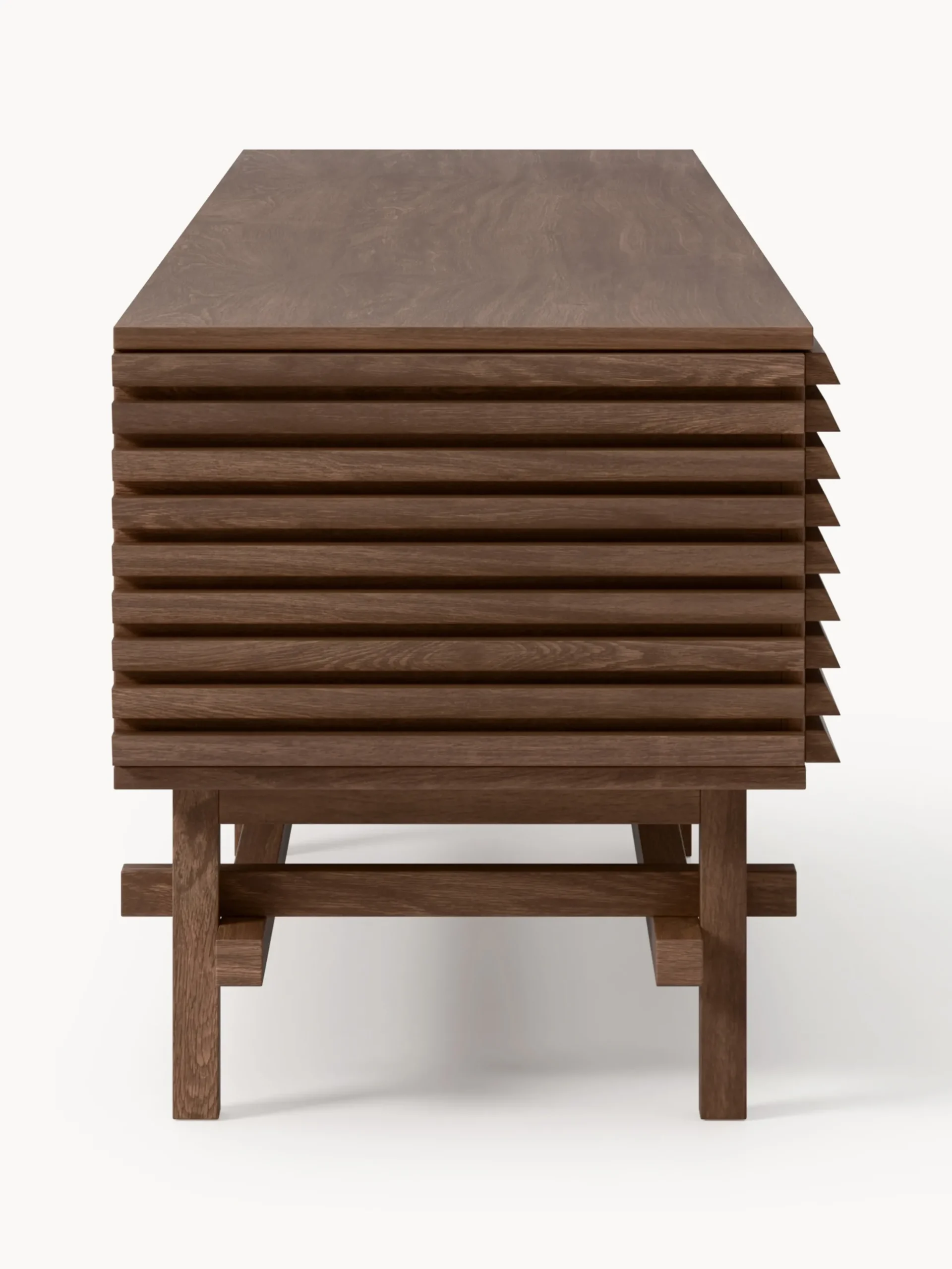 Credenza bassa grande in legno di quercia Pierce