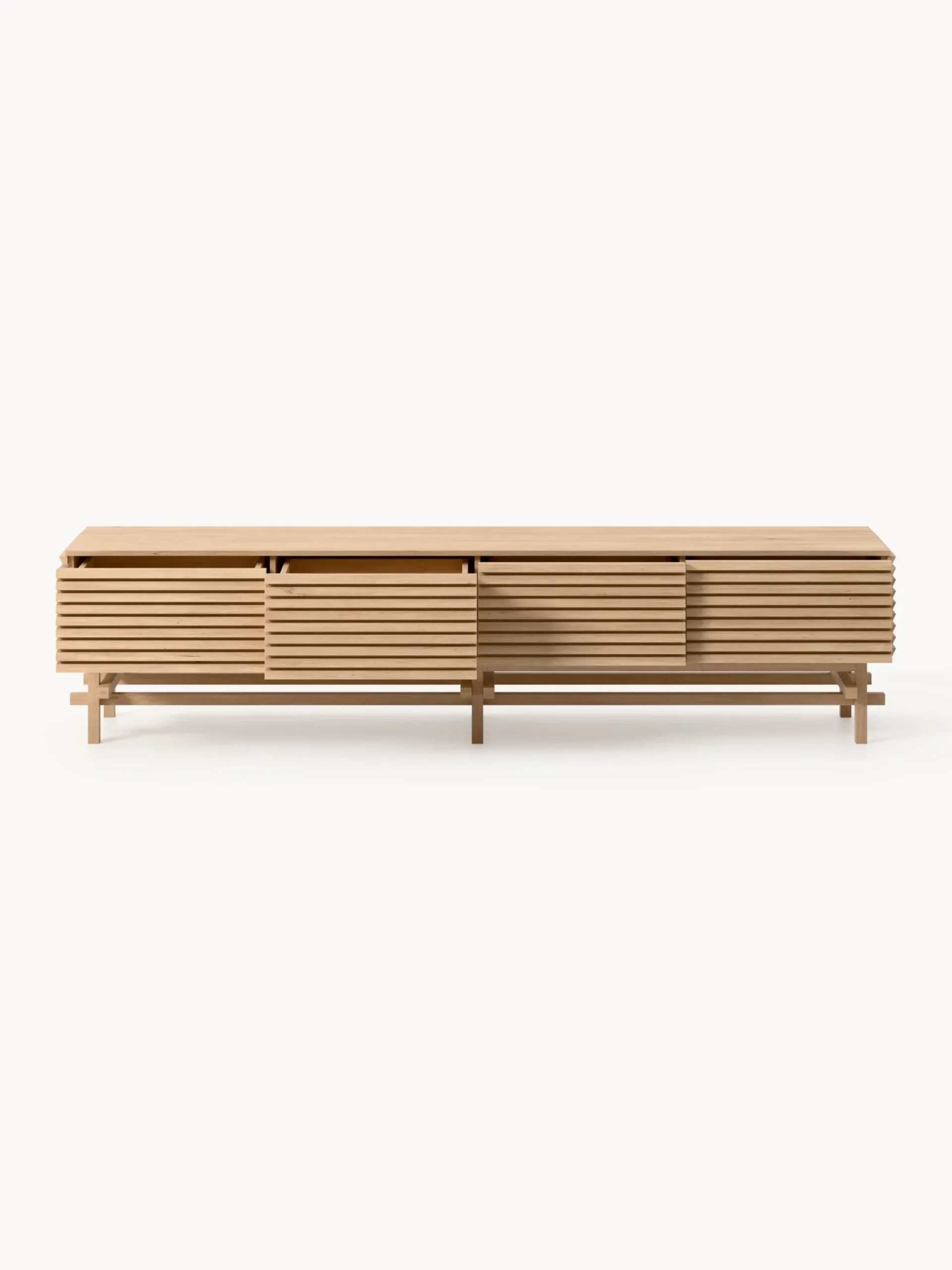 Credenza bassa grande in legno di quercia Pierce