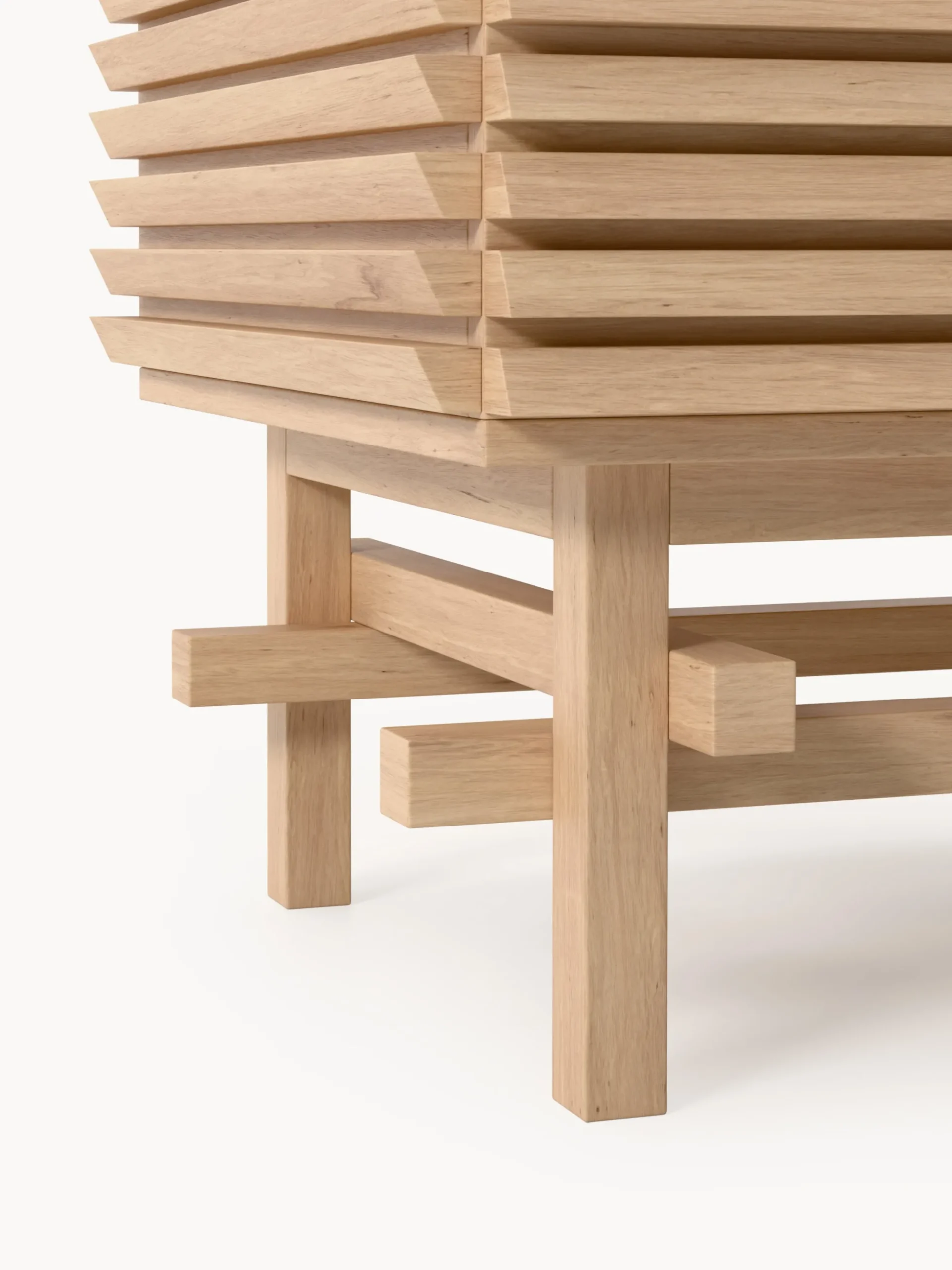 Credenza bassa grande in legno di quercia Pierce