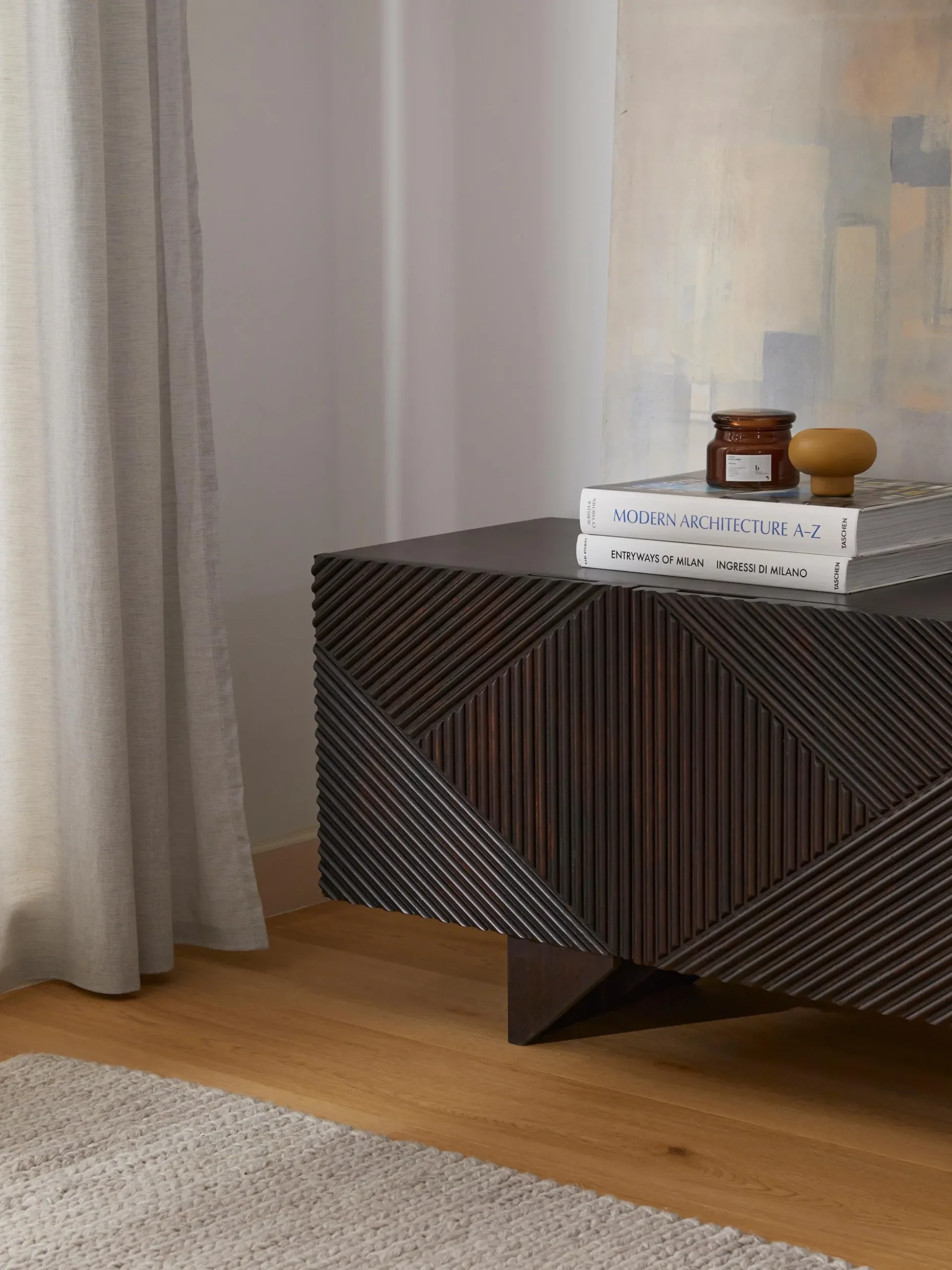 Credenza bassa in legno di mango Louis