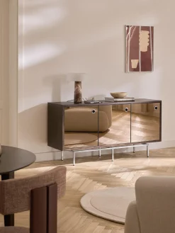 Credenza con ante in vetro a specchio Scarlett
