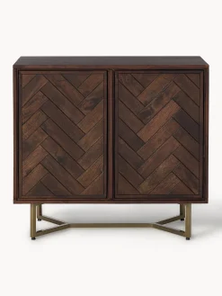 Credenza in legno di mango con motivo spina di pesce Luca