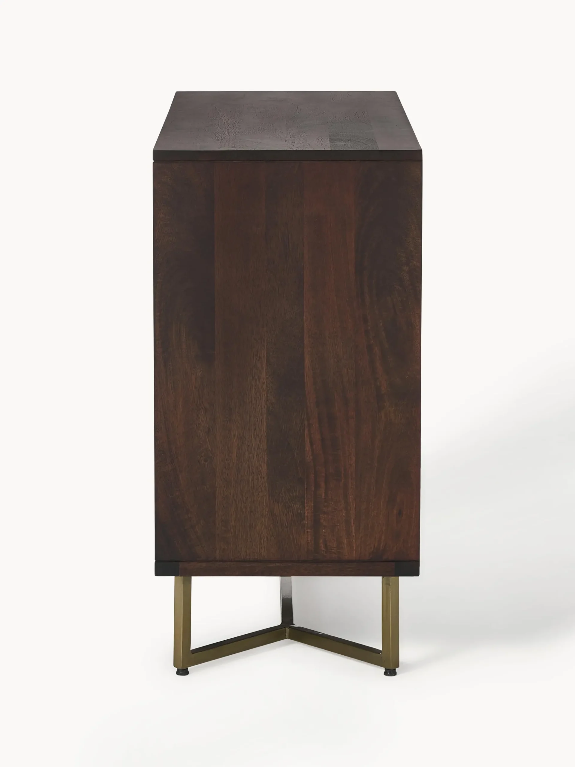 Credenza in legno di mango con motivo spina di pesce Luca