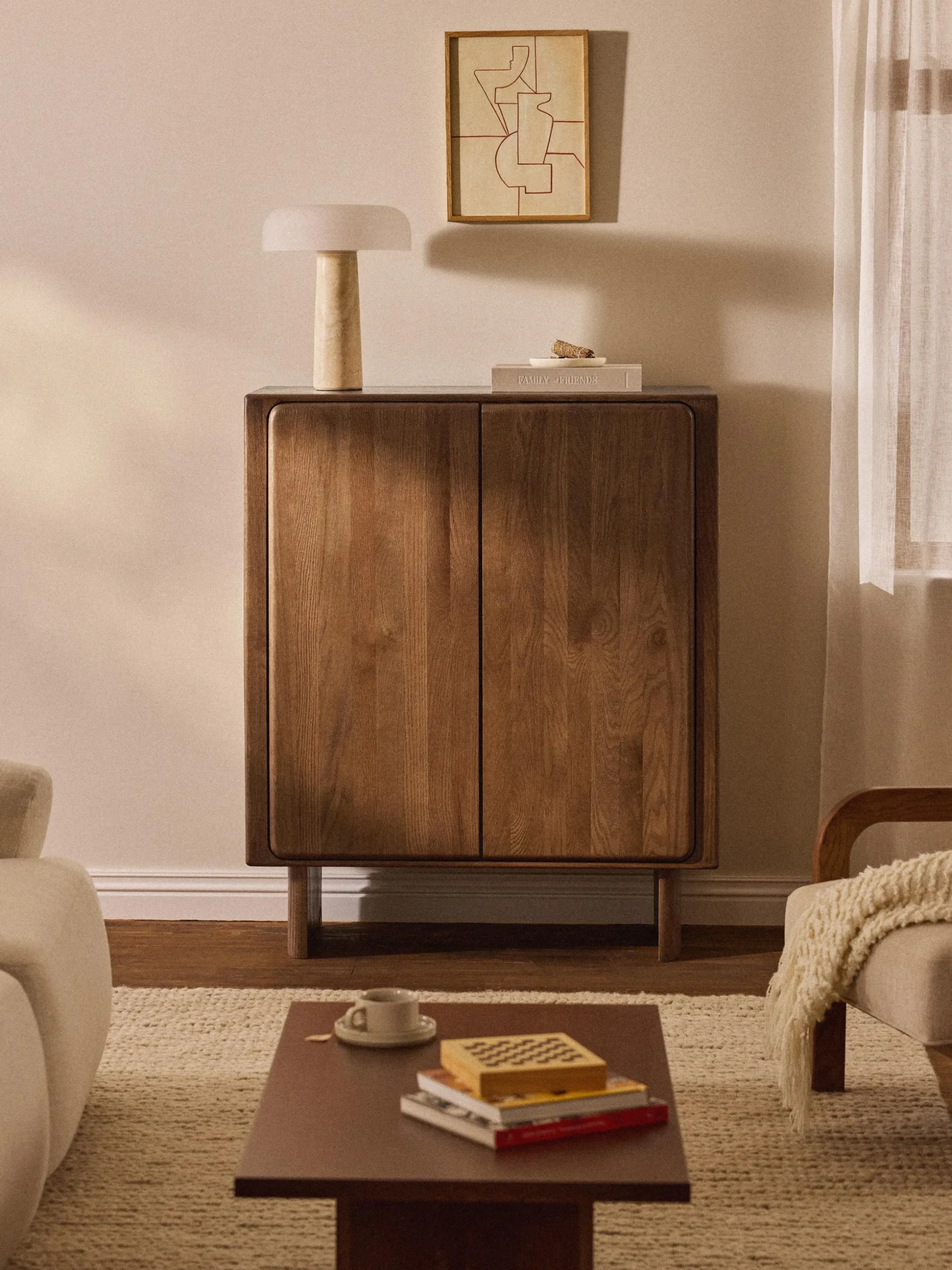 Credenza in legno di quercia Chandler