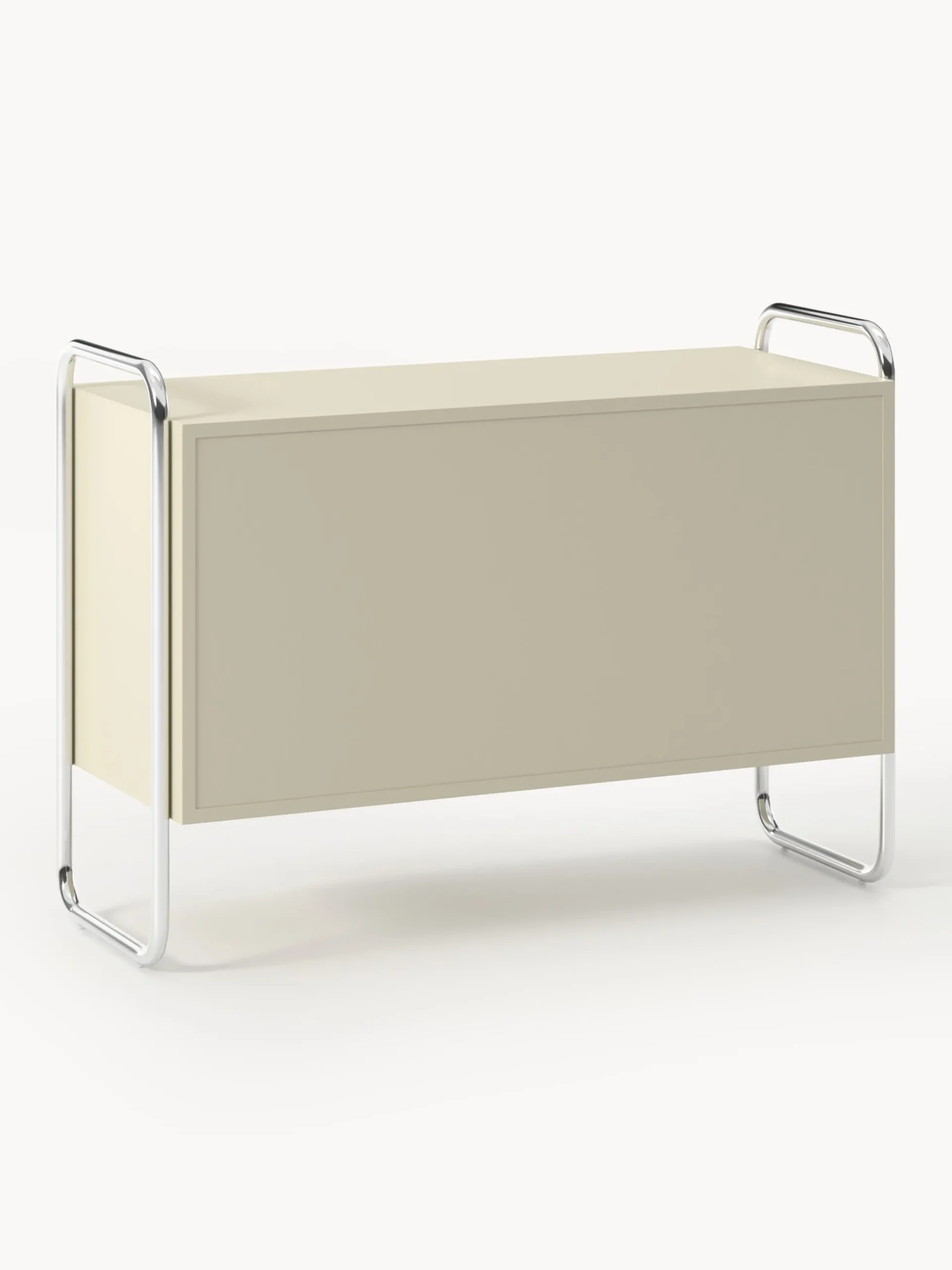 Credenza in metallo con frontale in vetro Robyn
