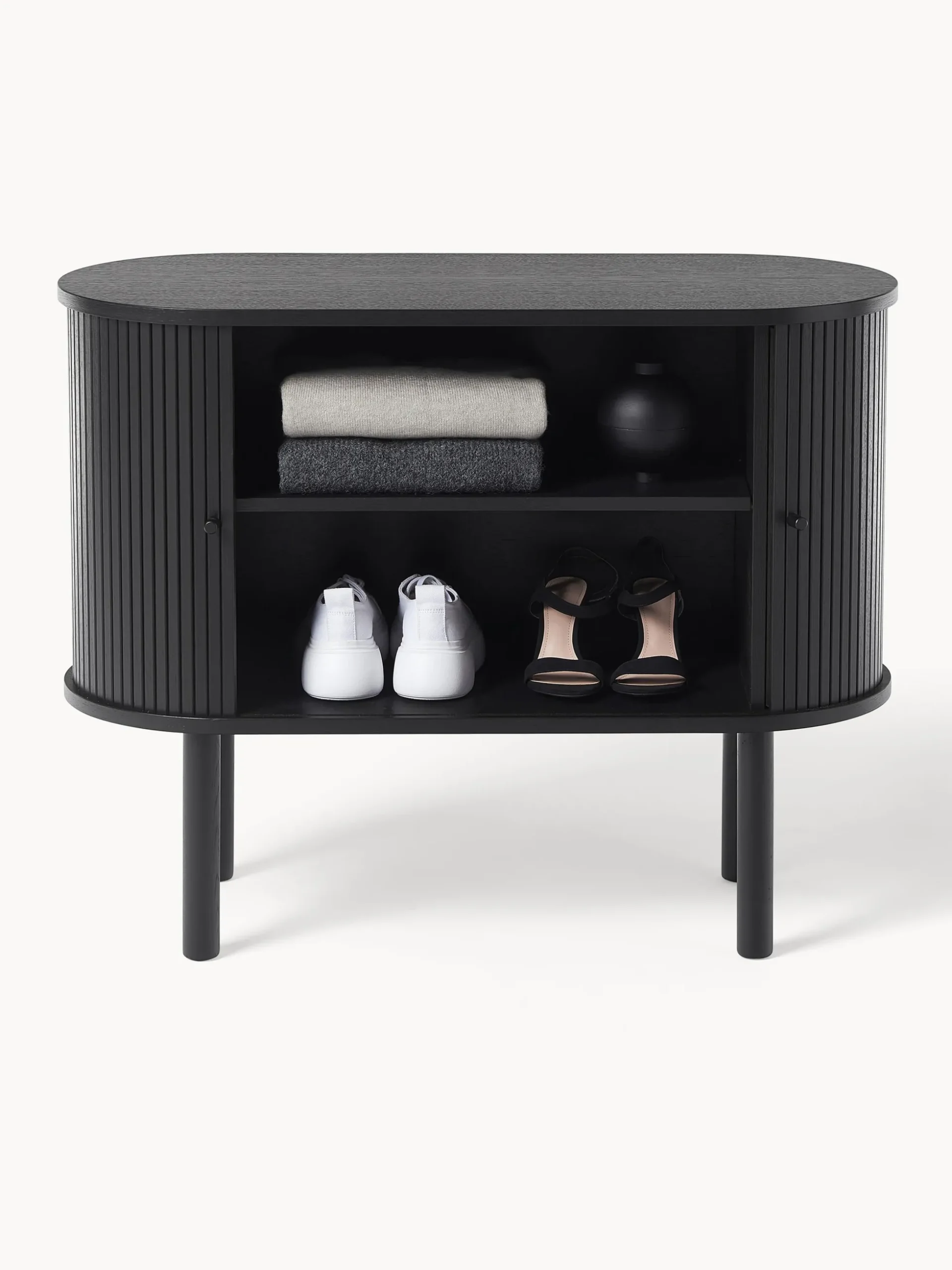 Credenza piccola con frontale millerighe Calary