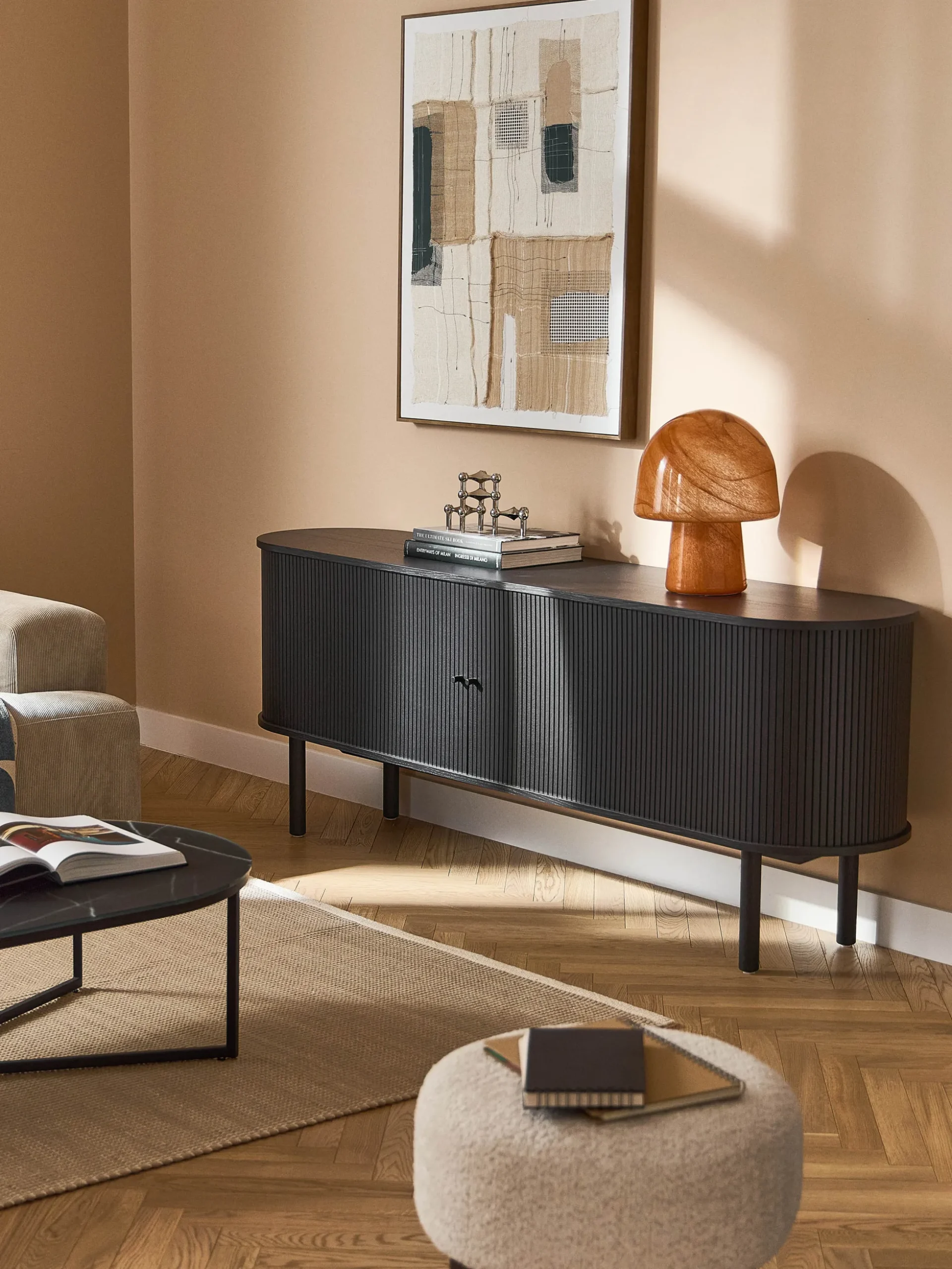 Credenza XL con frontale millerighe Calary