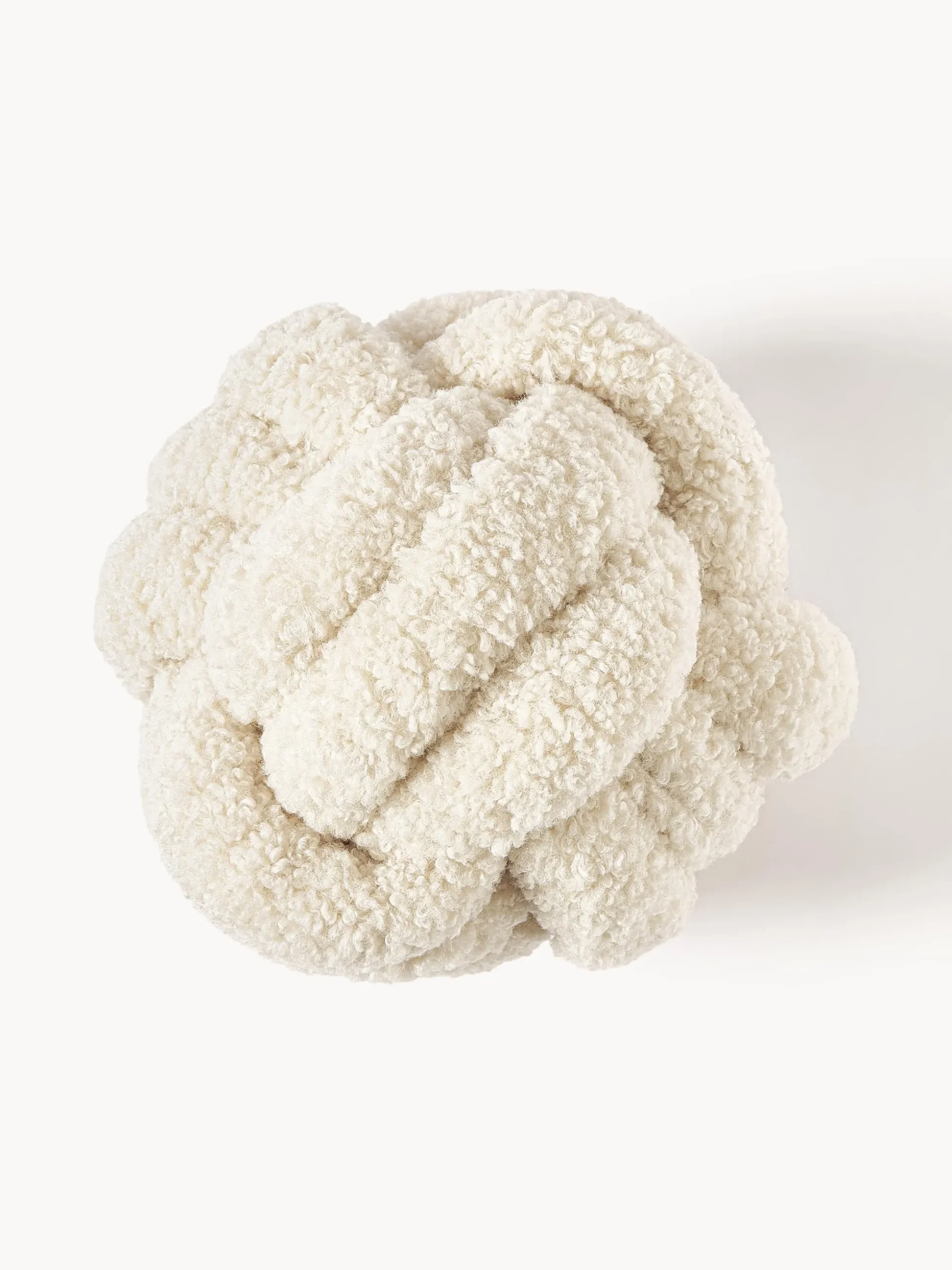 Cuscino annodato in tessuto teddy Dotty