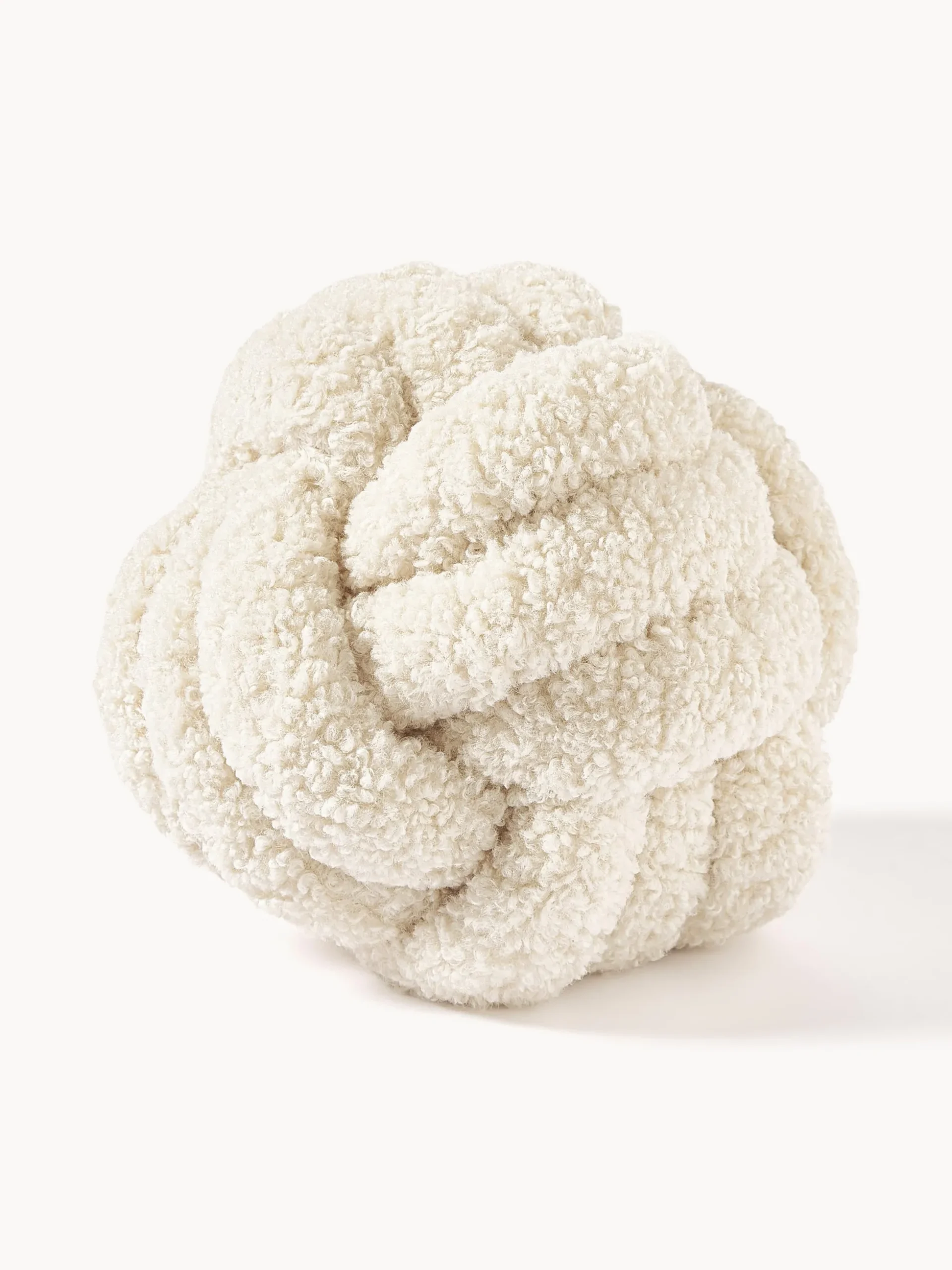 Cuscino annodato in tessuto teddy Dotty