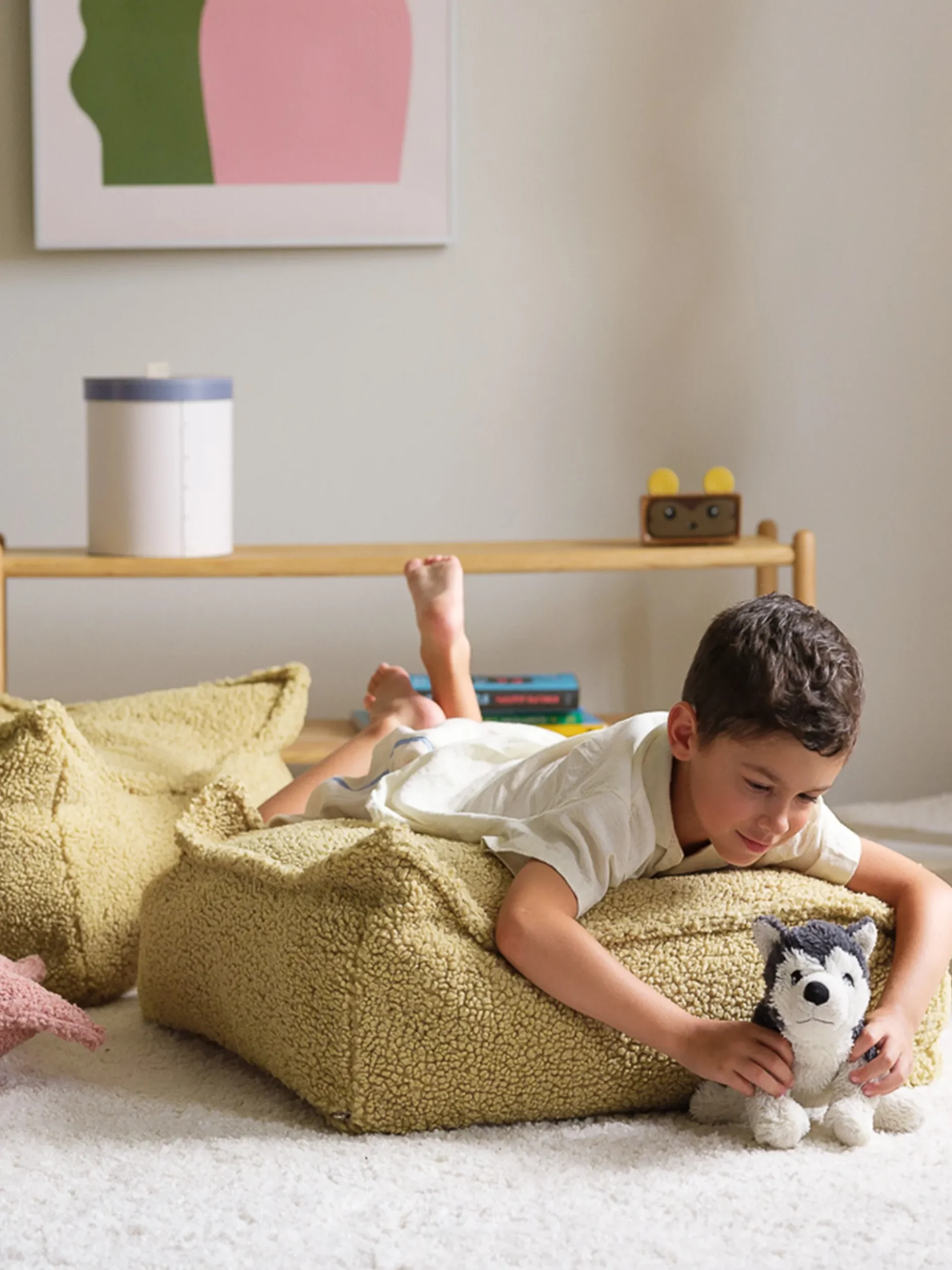 Cuscino da pavimento per bambini in teddy Sugar