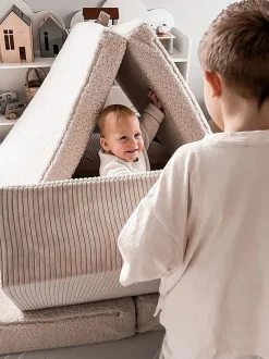 Cuscino da salto per bambini in velluto a coste Mila