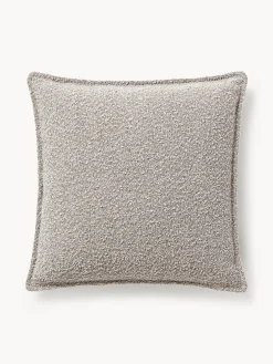 Cuscino decorativo grande in bouclé Lennon, 60 x 60 cm