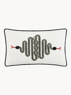 Cuscino decorativo in lino Snake