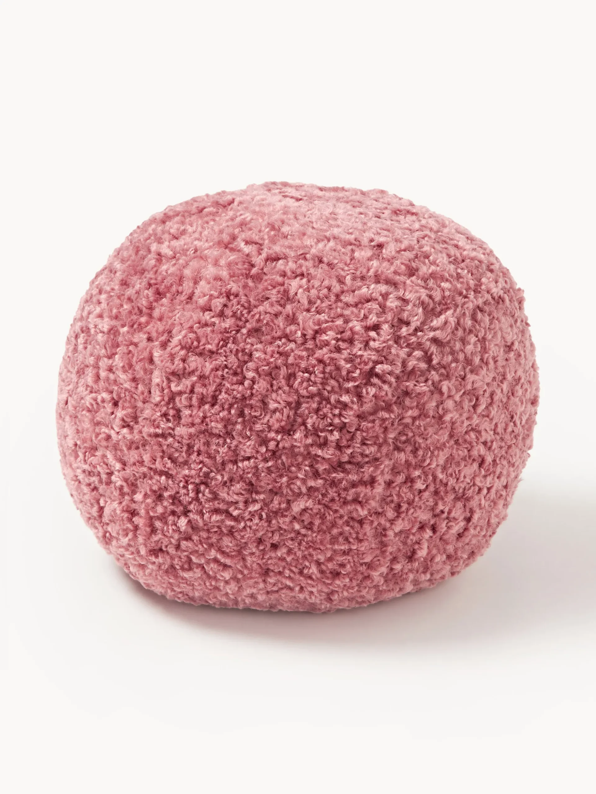 Cuscino decorativo rotondo in teddy Dotty