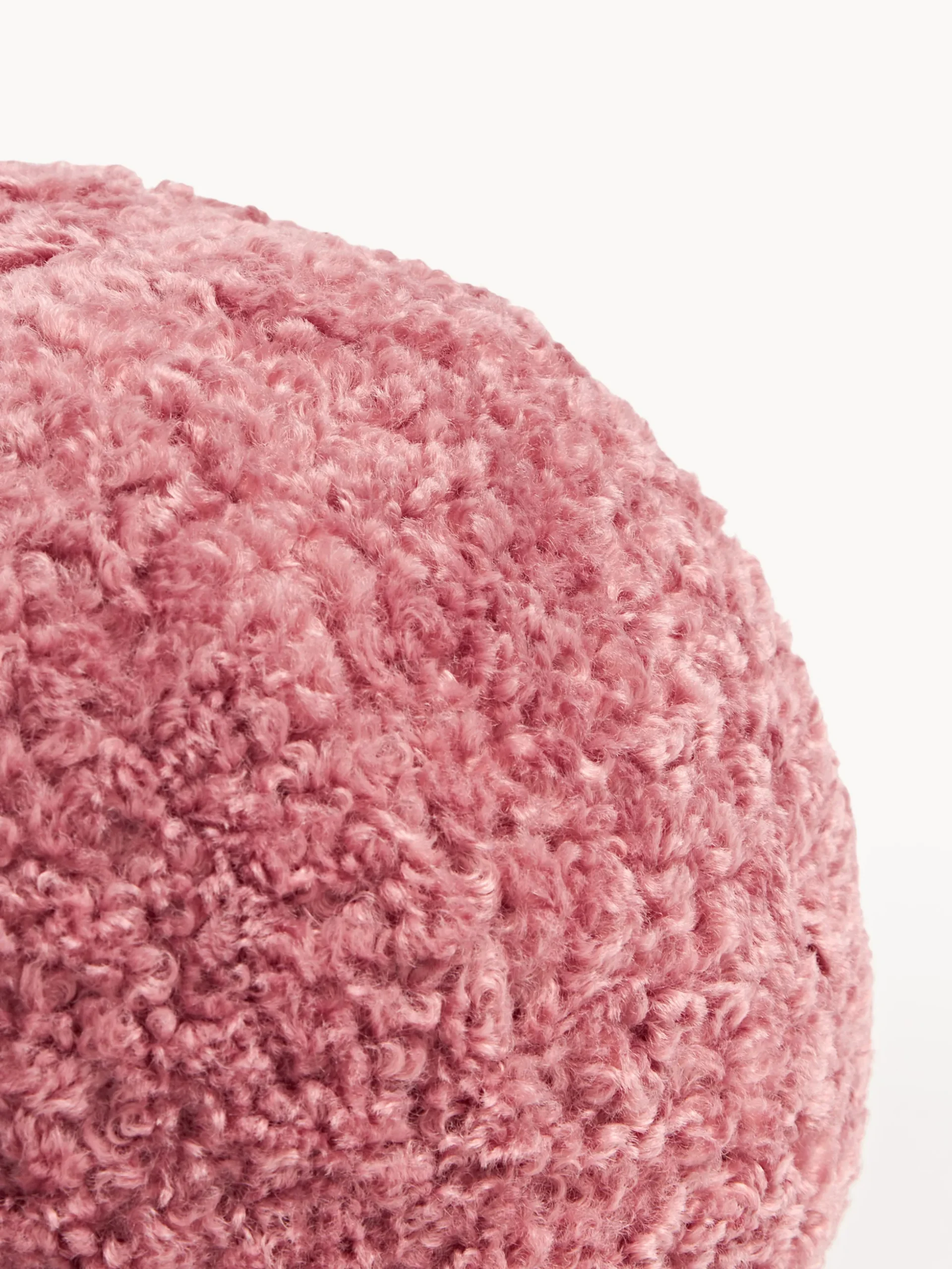 Cuscino decorativo rotondo in teddy Dotty